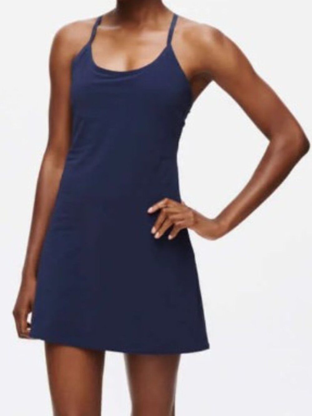 Outdoor Voices The Exercise Dress Navy Blue Small Tennis Athletic Pockets